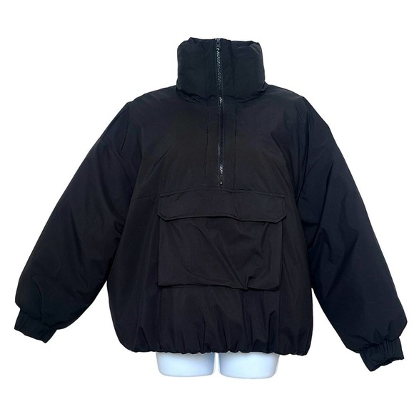H&M Black Padded Jacket Water Repellent Windproof Ski Anorak Women's S - Picture 1 of 7
